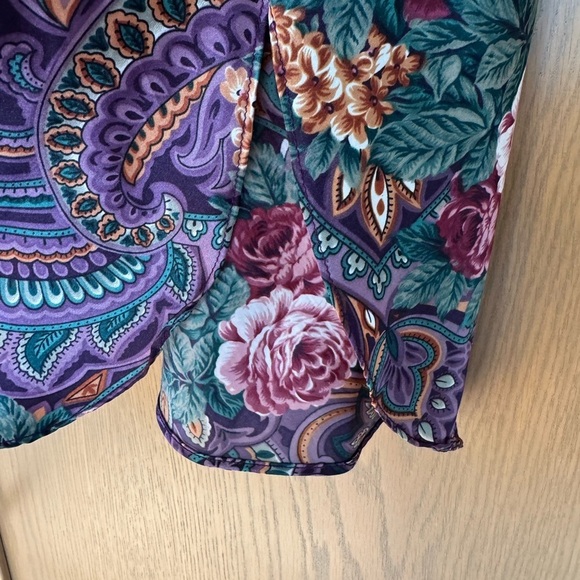 Vintage California Miss Floral Paisley Chemise Slip Dress With Matching Hanger L - Picture 3 of 13